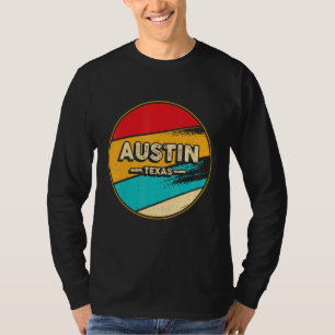 Camiseta Austin Retro Vintage Sunset Estado Americano Austi