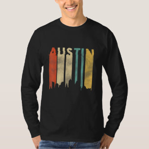Camiseta Austin Skyline Texas Usa Tx Vacage Retro Vintage