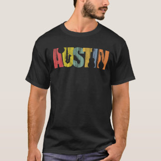 Camiseta Austin Texas Music Wood Grain Distinto