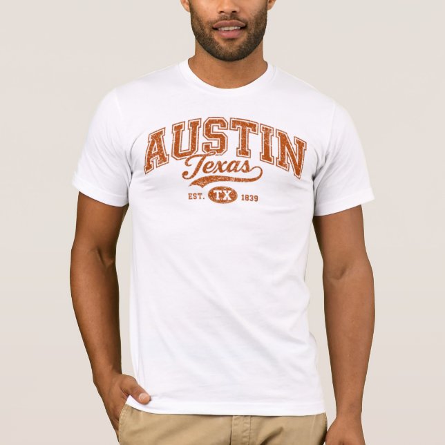 Camiseta Austin Texas Retro Collegiate Varsity (Frente)