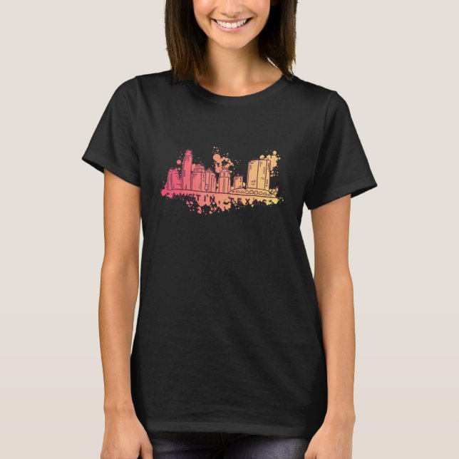 Camiseta Austin Texas Skyline City Design (Frente)