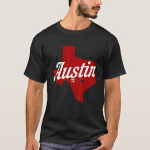 Camiseta Austin Texas TX State Map Vintage Pride 2