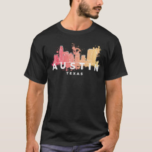 Camiseta Austin Texas USA City Skyline Silhouette Outline S