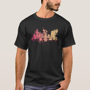 Camiseta Austin Texas USA City Skyline Silhouette Outline S