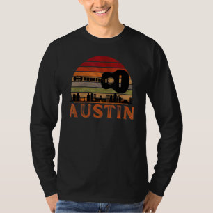 Camiseta Austin Texas Vintage Sunset Music Capital