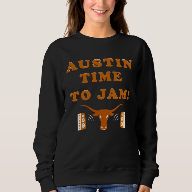 Camiseta Austin Time To Jam Austin Texas Live Music Capitol (Frente)