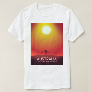 Camiseta Austrália "A terra lá embaixo" impressão de férias