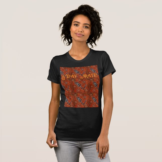 CAMISETA AUSTRÁLIA ARTE CROCODILO  (Frente Completa)