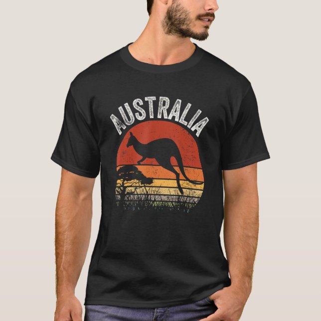 Camiseta Austrália Aussie Day Straya Australian Kangaroo Vi (Frente)
