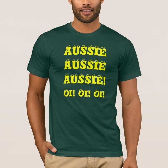 Camiseta Austrália Aussie Sports Fan T Shirt (Frente)