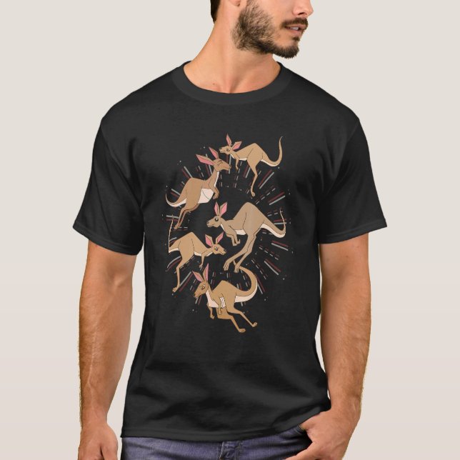 Camiseta Austrália Aussie Zoo Animal Cute Kangaroo (Frente)