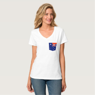 Camiseta Austrália, Bandeira Australiana Falso Pocket