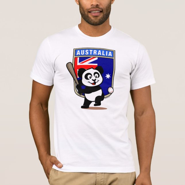 Camiseta Austrália Baseball Panda (camisas leves) (Frente)