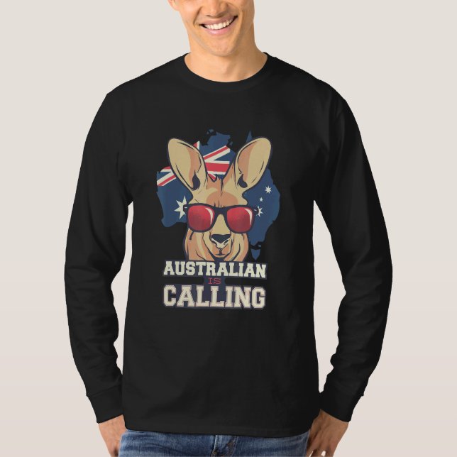 Camiseta Austrália Chamando De Canguru Cute (Frente)