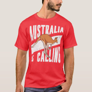 Camiseta Austrália Chamar Toon Bonito Kangaroo