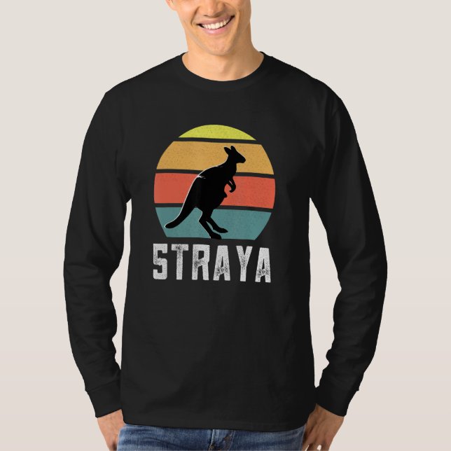 Camiseta Austrália - Citação Funny Retro Straya Kangaroo Vi (Frente)