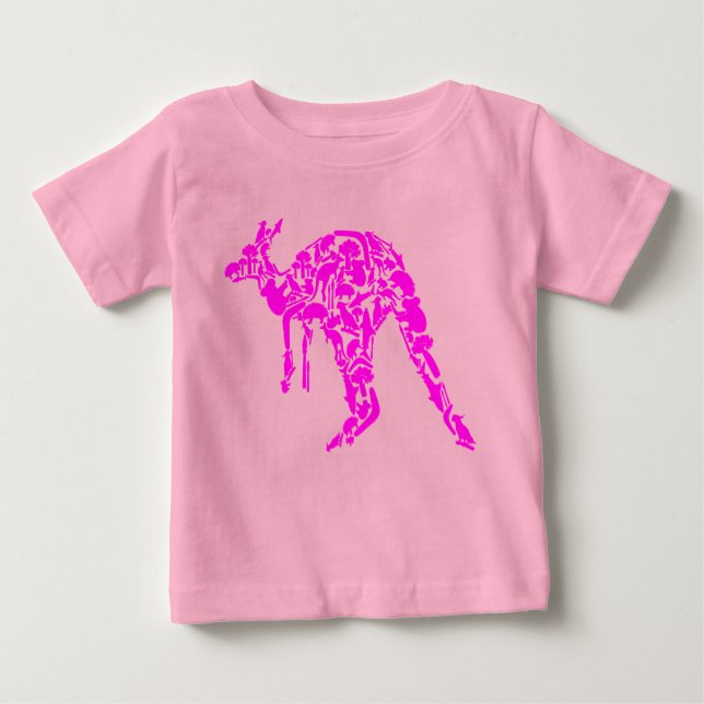 Camiseta Austrália Descai Sob O Rosa De Canguru (Frente)