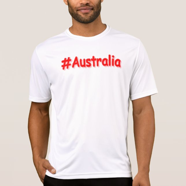 Camiseta "#Austrália" Design. Comprar Agora (Frente)