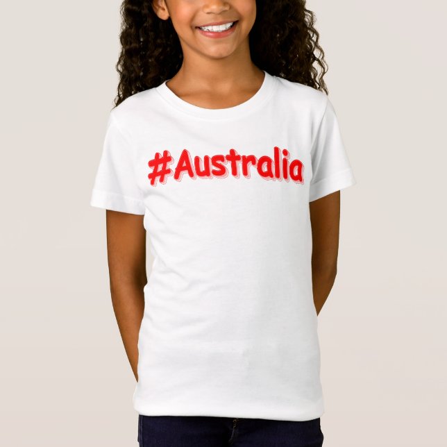 Camiseta "#Austrália" Design. Comprar Agora (Frente)