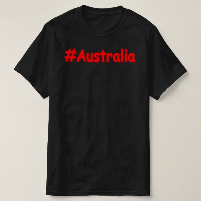 Camiseta "#Austrália" Design. Comprar Agora (Frente do Design)