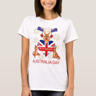 Camiseta AUSTRÁLIA DIA CANGURUS do 26 de janeiro,