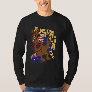 Camiseta Austrália Dia Funny Kangaroo Austrália