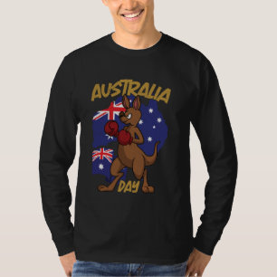Camiseta Austrália Dia Kangaroo, Bandeira Australiana Stray
