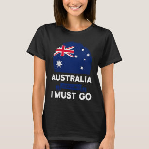 Camiseta Austrália Está Chamando Eu Tenho Que Ir Para A Ban