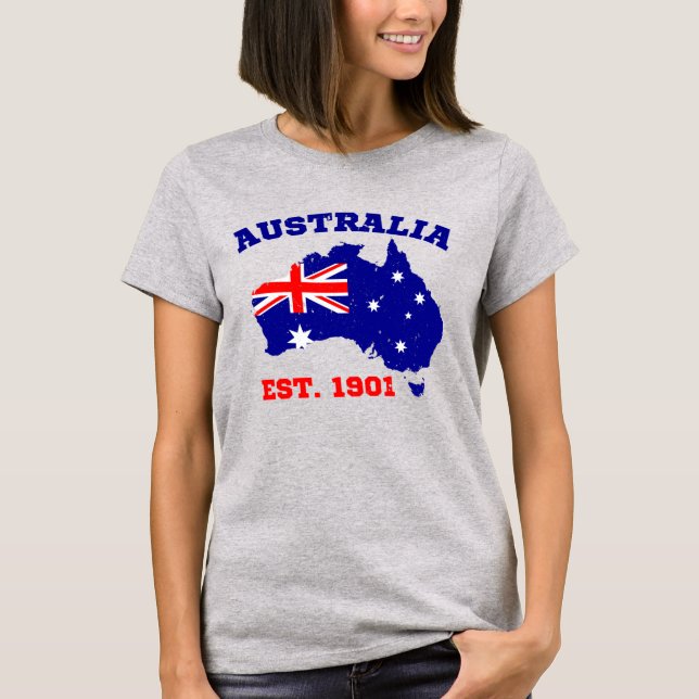 Camiseta Austrália Estabelecida em 1901 (Frente)