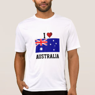 CAMISETA AUSTRÁLIA: EU AMO A AUSTRÁLIA
