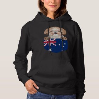 Camiseta Australia Flag Shih Tzu Dog In Pocket
