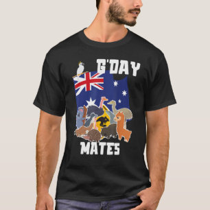 Camiseta Austrália G Day Comida Animais Engraçados Bandeira