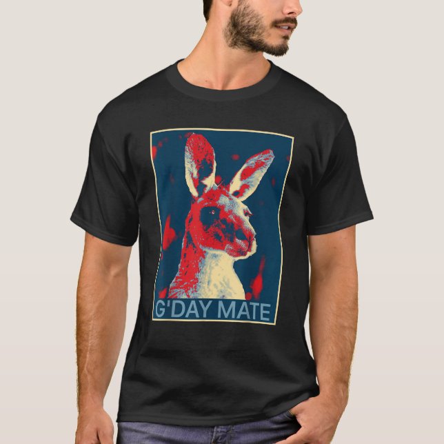 Camiseta Australia G Day Mate Funny Kangaroo Australian Sym (Frente)