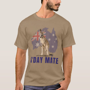 Camiseta Austrália Gday Day Mate Funny Kangaroo australiano