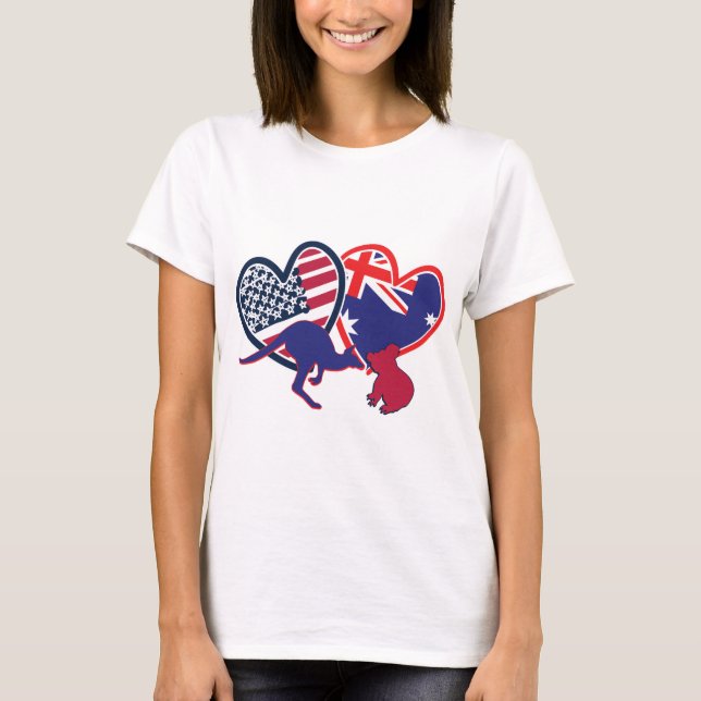 Camiseta Austrália Kangaroo Koala Love (Frente)