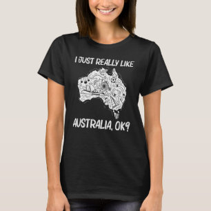 Camiseta Austrália Legal Para Homens Mulheres Terra Abaixo