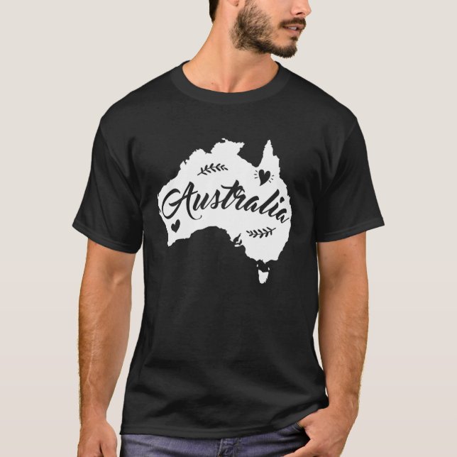 Camiseta Australia Map Travel & Animal  State Home Australi (Frente)