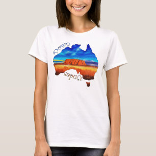 Camiseta Austrália, para baixo abaixo, rocha de Ayers,