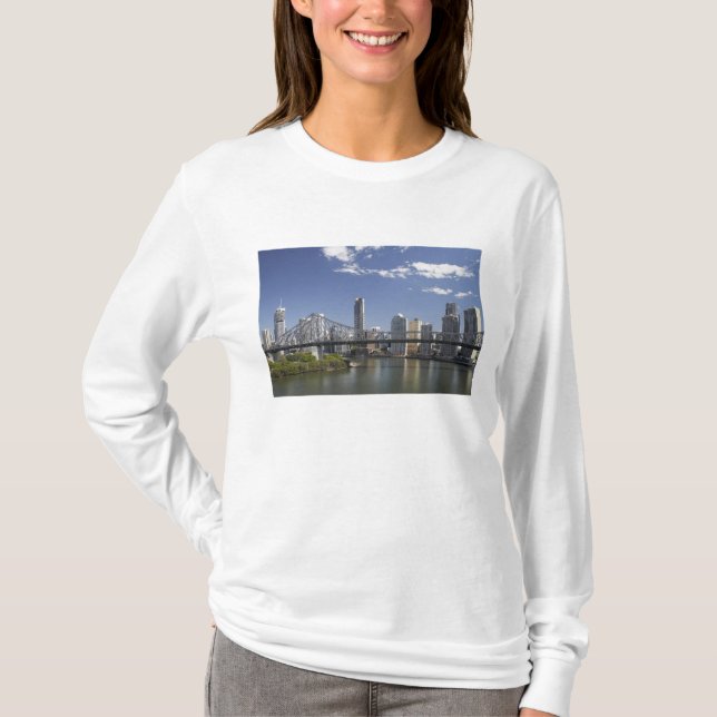 Camiseta Austrália, Queensland, Brisbane, Story Bridge, (Frente)