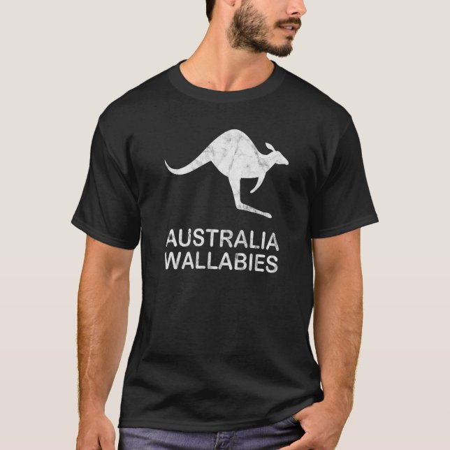 Camiseta Austrália Rugby Kangaroo Pride se aflita (Frente)