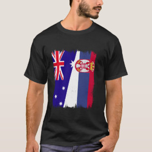 Camiseta Austrália Sérvia Half Flag Srbija Australian Serbi