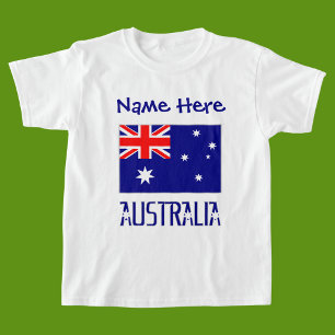 Camiseta Austrália Sinalizador australiano Blue Personalize