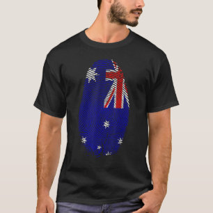 Camiseta Austrália Sinalizador Impressão Digital Está No Me