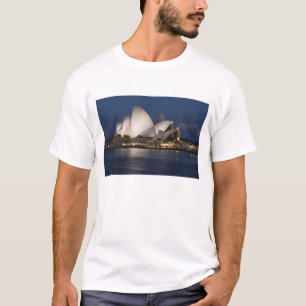 Camiseta Austrália, Sydney. Casa da Ópera à noite em