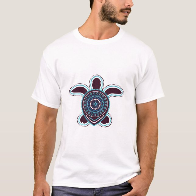 Camiseta Australian Aboriginal Art Turtle (Frente)