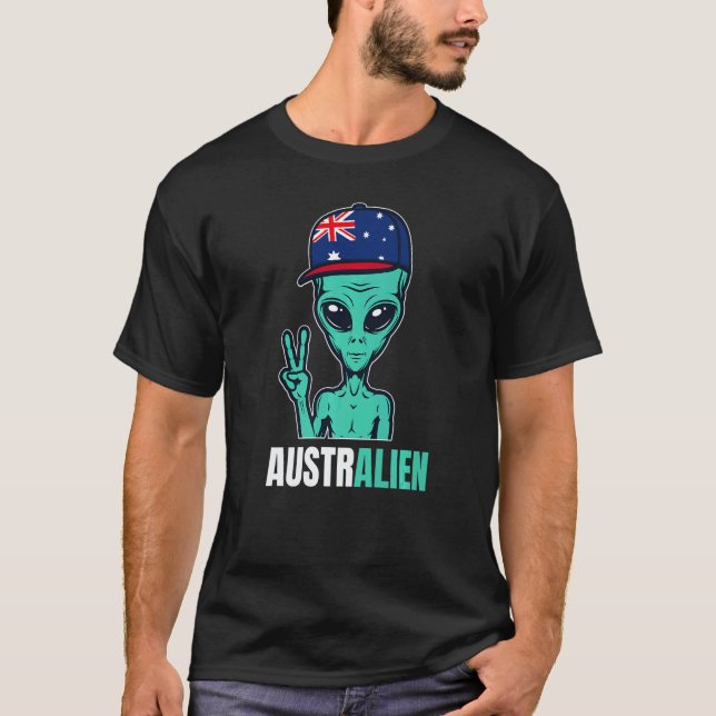 Camiseta Australian Alien Australia Flag Aussie (Frente)
