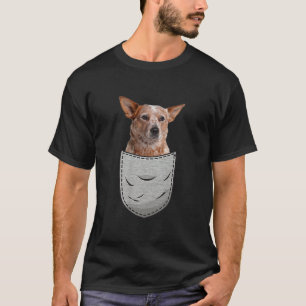 Camiseta Australian Cattle Dog Blue Red Heeler Chest Pocke