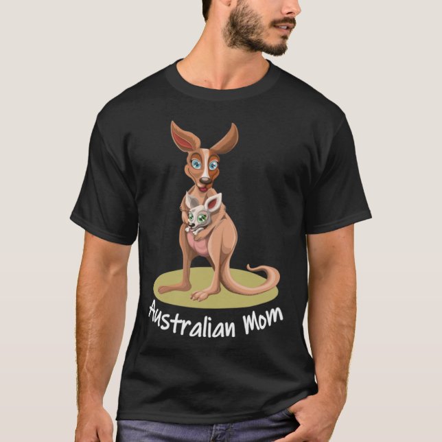 Camiseta Australian Kangaroo Mom  Australian Kangaroo (Frente)
