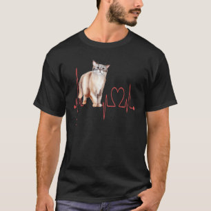 Camiseta Australian Mist Batimento Cardíaco Divertido Gato