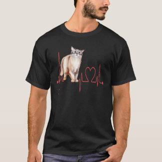 Camiseta Australian Mist Batimento Cardíaco Divertido Gato